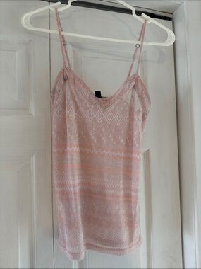 Vintage American Eagle Outfitters Blush Pink Metallic Knit Tank- xxsm